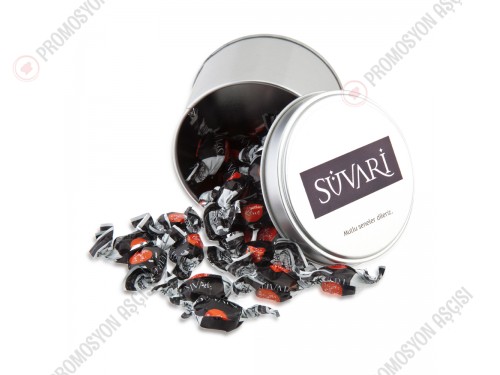 Metal Kutuda Logolu Bonbon Şeker Metal Kutuda Logolu Bonbon Şeker